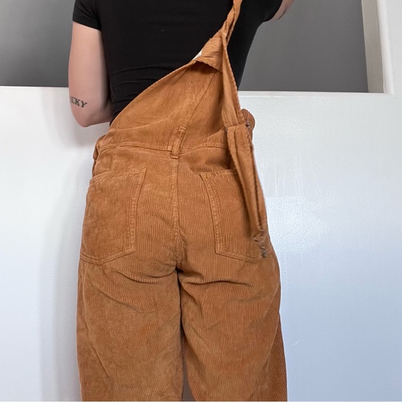 Free People Ziggy corduroy overalls mustard color - Picture 2 of 5